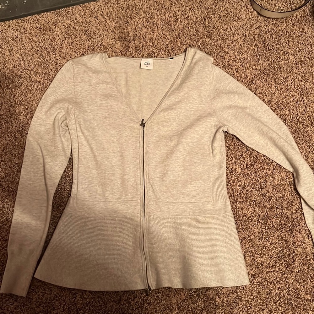 Gray cabi zip up